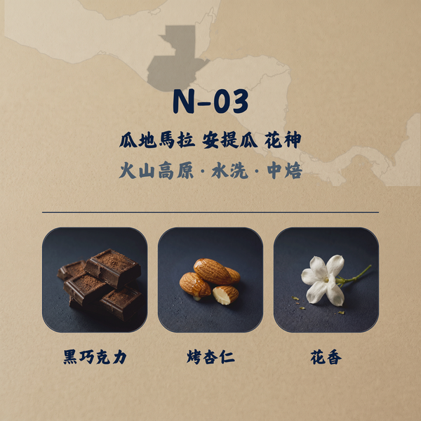 瓜地馬拉 安提瓜 花神 咖啡豆 (100g嘗鮮袋)